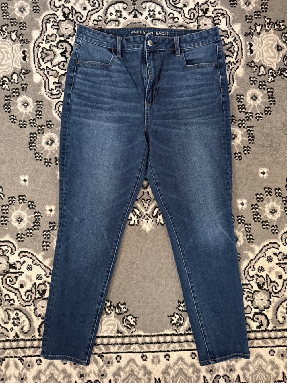 American Eagle Outfitters Women's Dark Blue Skinny Jeans